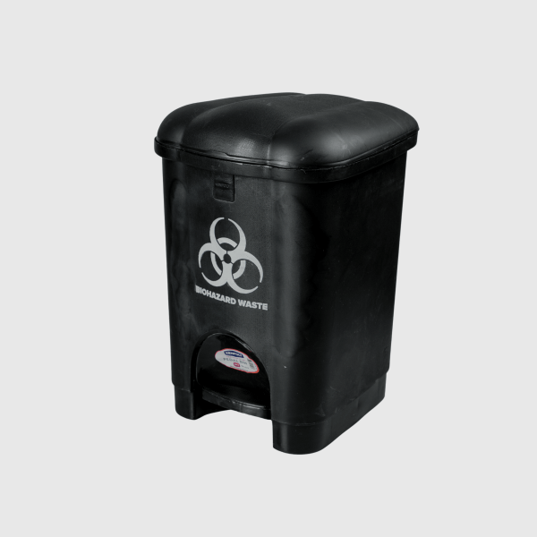 Black Pedal Bins with Biohazard Logo - Medoal Limited - Medical Supplies in Kenya