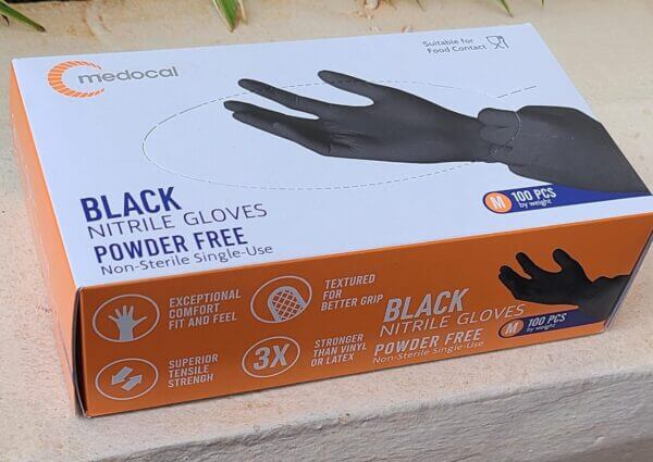 Black Nitrile Examination Gloves - Medocal Limited - Medical Supplies in Kenya