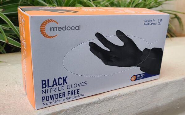 Black Nitrile Examination Gloves - Medocal Limited - Medical Supplies Partner in Kenya