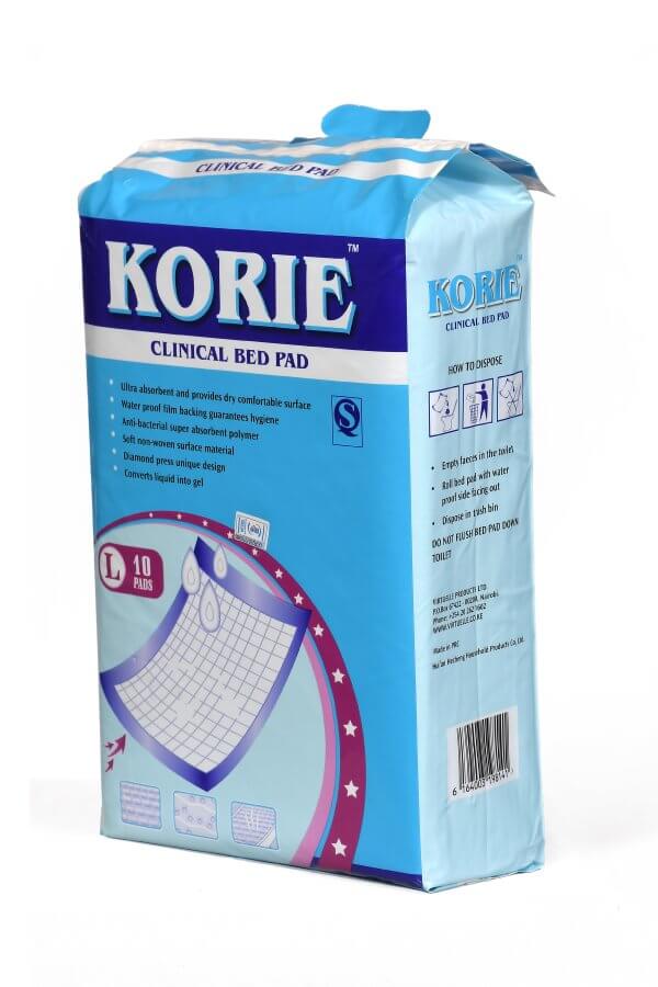 Clinical Bed Pads L (10's). KORIE