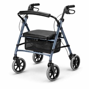 Rollator Walker with Seat (4-Wheel, Foldable)