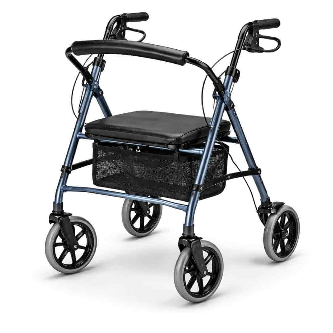 Rollator Walker with Seat (4-Wheel, Foldable)